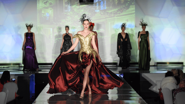 Models on the runway at Winter Wonderland