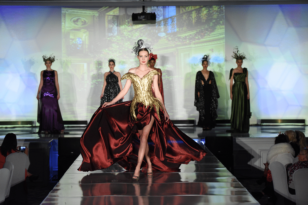 Model on runway during Winter Wonderland 2022